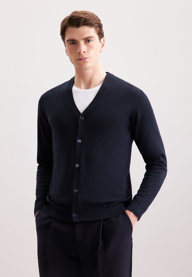 Regular Cardigan in Dunkelblau |  Seidensticker Onlineshop