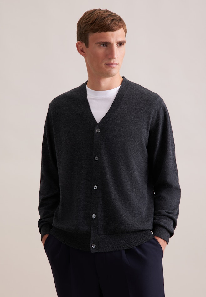 Regular Cardigan in Grau | Seidensticker Onlineshop
