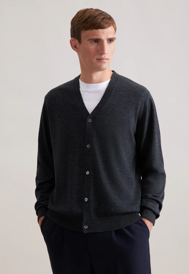 Regular Cardigan in Grau | Seidensticker Onlineshop