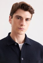 Regular Strick-Jacke in Dunkelblau |  Seidensticker Onlineshop