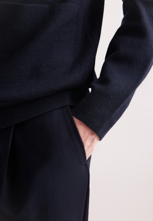 Regular Strick-Jacke in Dunkelblau |  Seidensticker Onlineshop