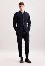 Regular Strick-Jacke in Dunkelblau |  Seidensticker Onlineshop