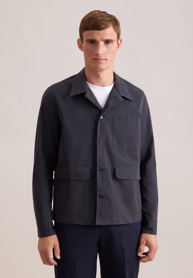 Regular Jacke Uni in Grau |  Seidensticker Onlineshop