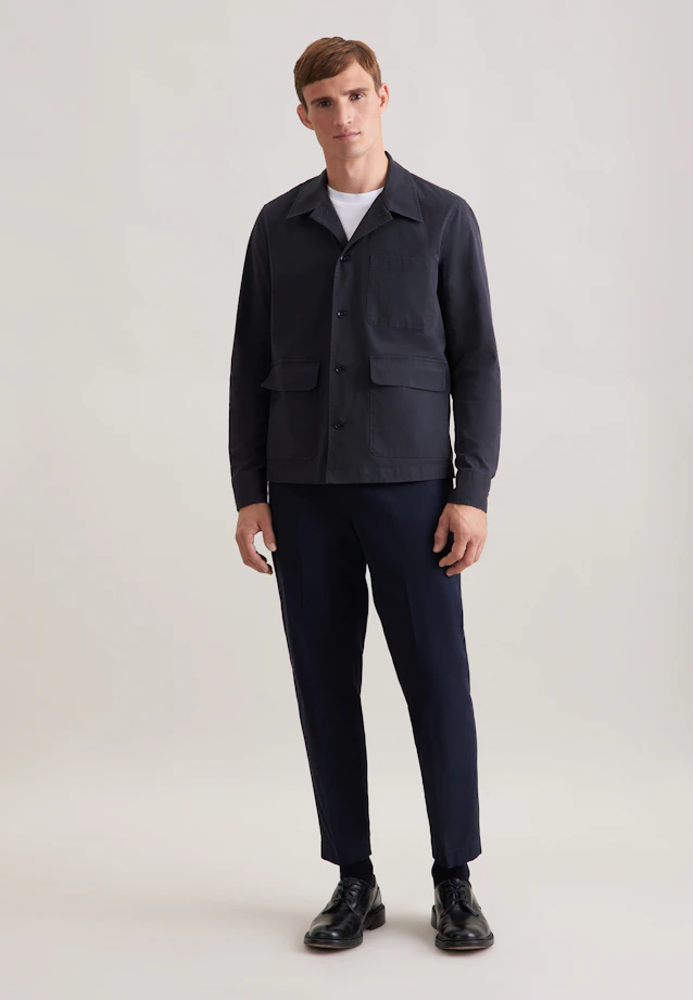 Regular Veste Uni in Gris |  Seidensticker Onlineshop