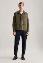 Regular Veste Uni in Vert |  Seidensticker Onlineshop