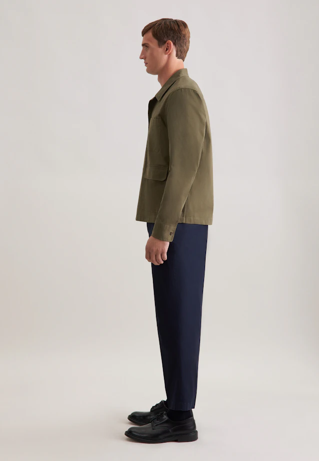 Regular Veste Uni in Vert |  Seidensticker Onlineshop
