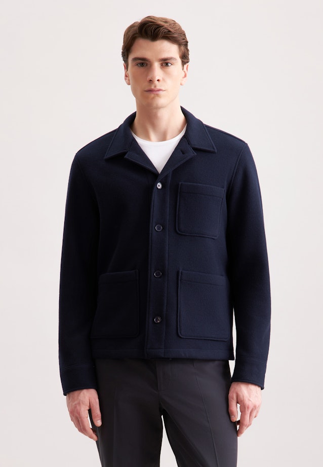 Regular Jacke Uni in Dunkelblau |  Seidensticker Onlineshop