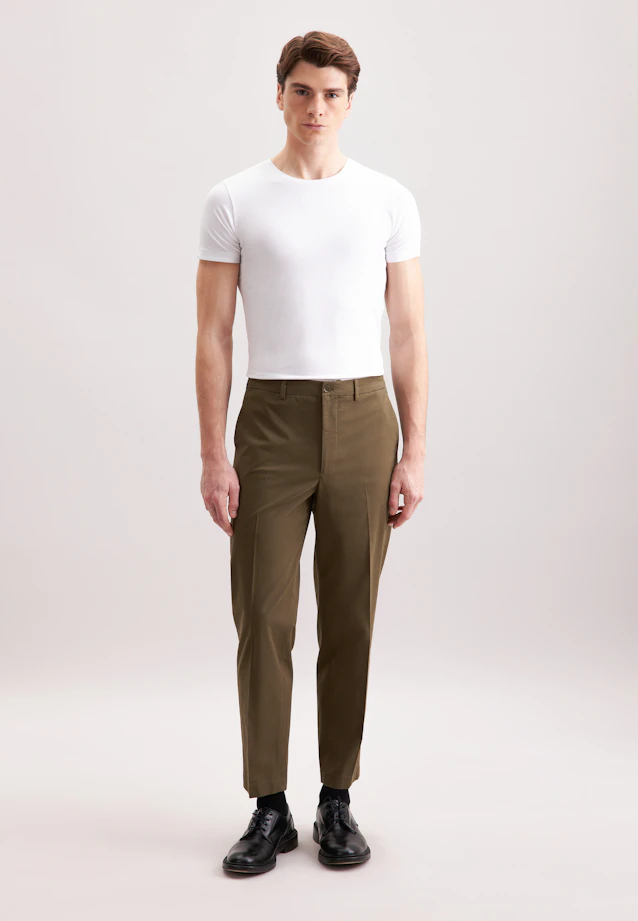 Regular Chino Uni in Vert |  Seidensticker Onlineshop