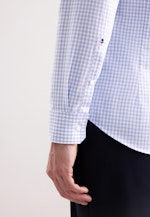 Slim Flanellhemd Karo in Mittelblau |  Seidensticker Onlineshop