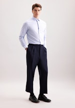 Slim Chemise en flanelle carreaux in Bleu Moyen |  Seidensticker Onlineshop