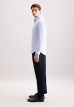 Slim Flanellhemd Karo in Mittelblau |  Seidensticker Onlineshop