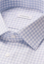 Slim Flanellhemd Karo in Mittelblau |  Seidensticker Onlineshop