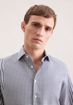 Slim Flanellhemd Karo in Dunkelblau |  Seidensticker Onlineshop