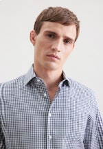 Slim Chemise en flanelle carreaux in Bleu Foncé |  Seidensticker Onlineshop