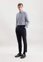 Slim Chemise en flanelle carreaux in Bleu Foncé |  Seidensticker Onlineshop