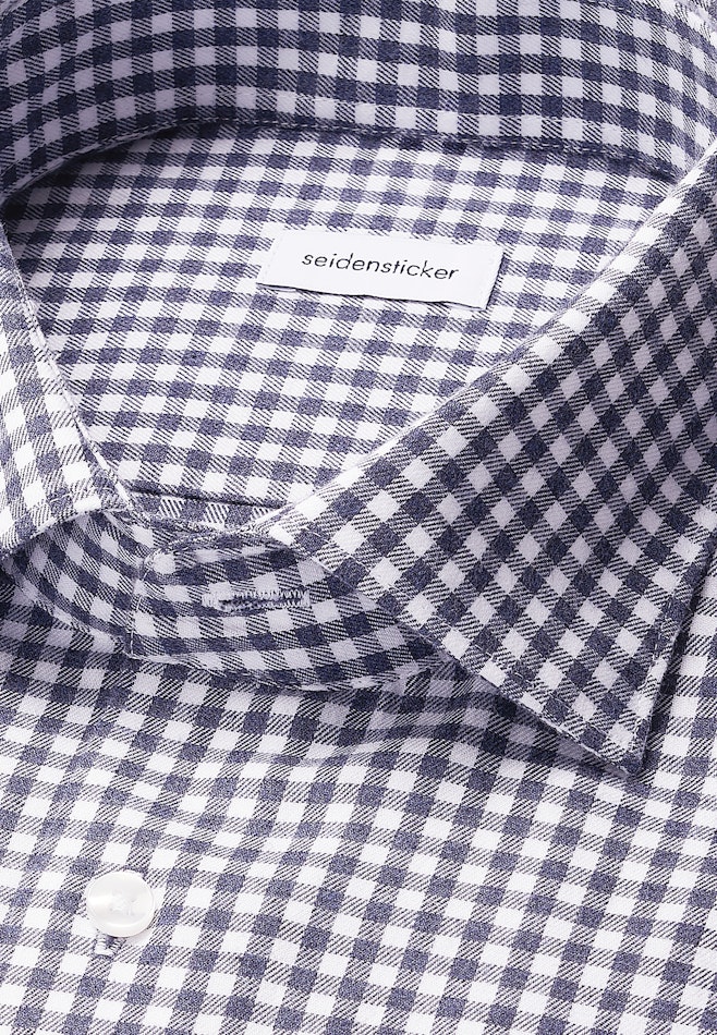 Slim Chemise en flanelle carreaux dans Bleu Foncé | Boutique en ligne Seidensticker