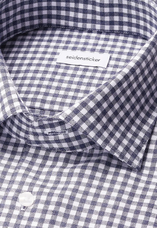 Slim Chemise en flanelle carreaux in Bleu Foncé |  Seidensticker Onlineshop