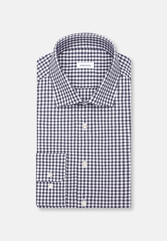 Slim Flanellhemd Karo in Dunkelblau | Seidensticker Onlineshop