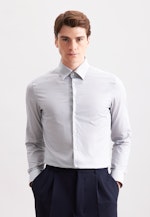 Slim Business Hemd Druck in Grau |  Seidensticker Onlineshop