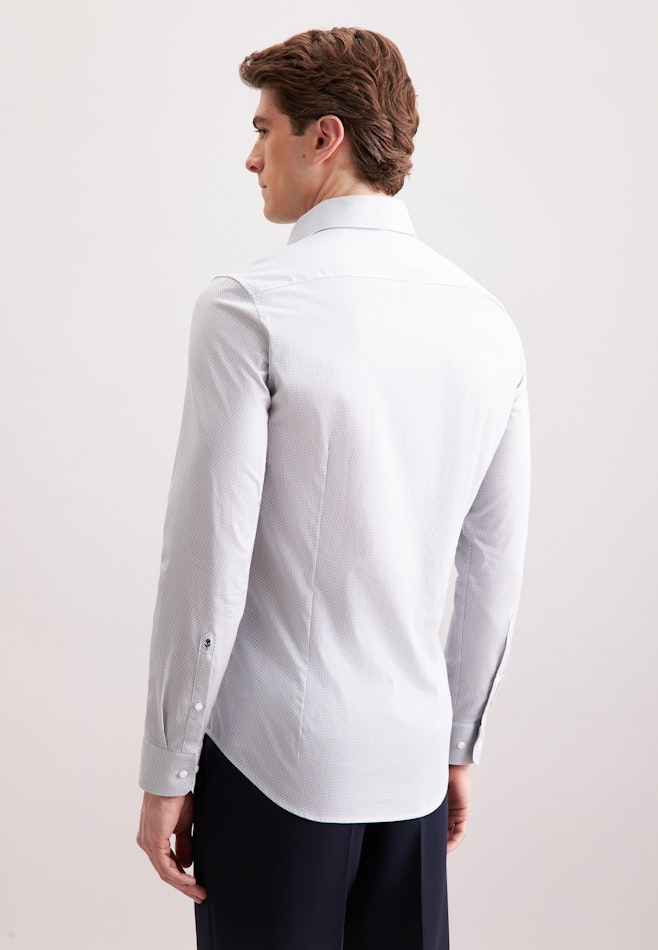 Slim Business Hemd Druck in Grau | Seidensticker Onlineshop