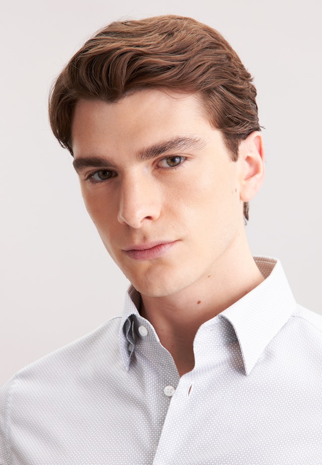 Slim Business Hemd Druck in Grau |  Seidensticker Onlineshop