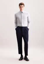 Slim Business Hemd Druck in Grau |  Seidensticker Onlineshop