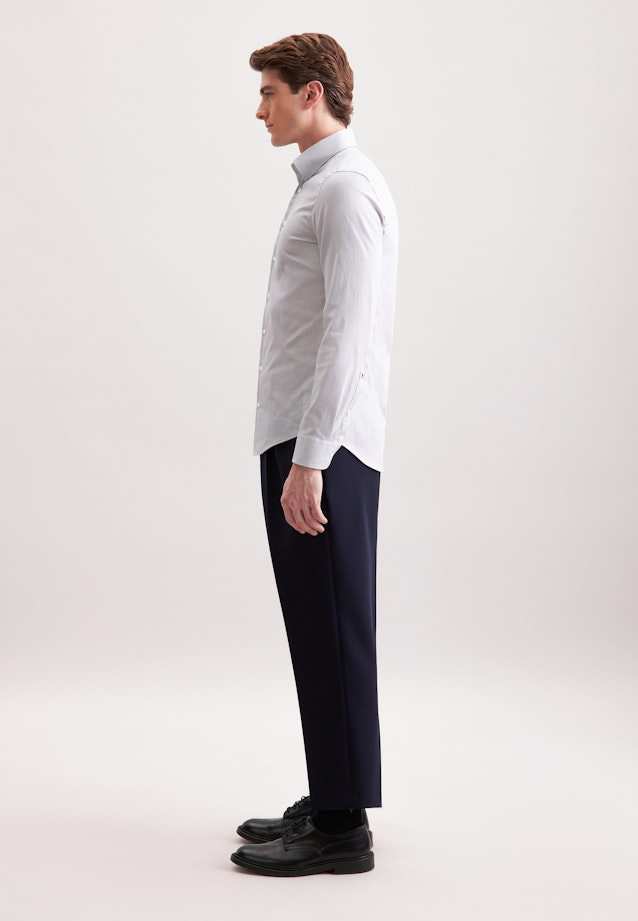 Slim Business Hemd Druck in Grau |  Seidensticker Onlineshop