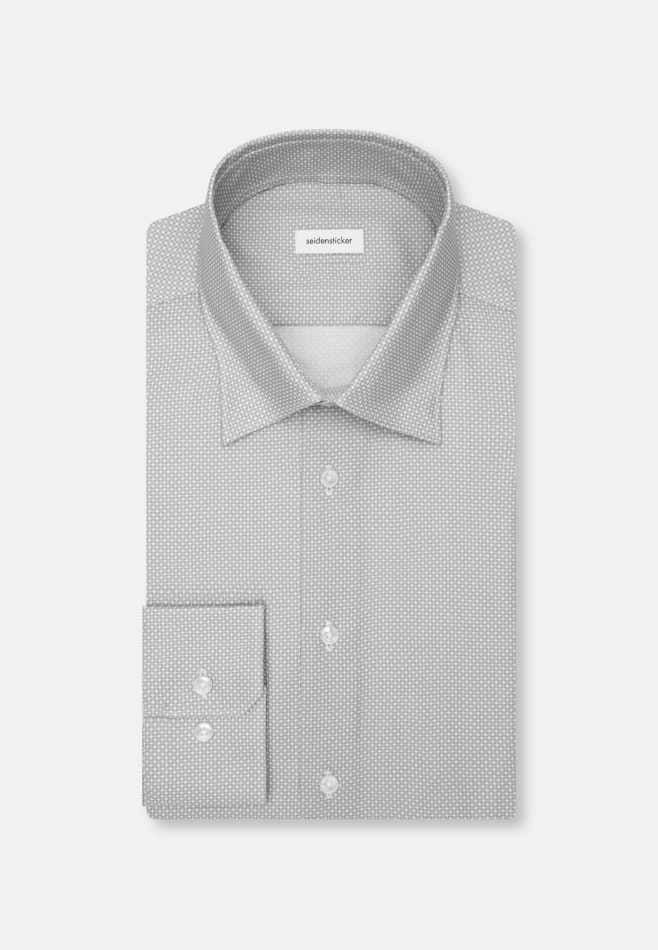 Slim Business Hemd Druck in Grau | Seidensticker Onlineshop