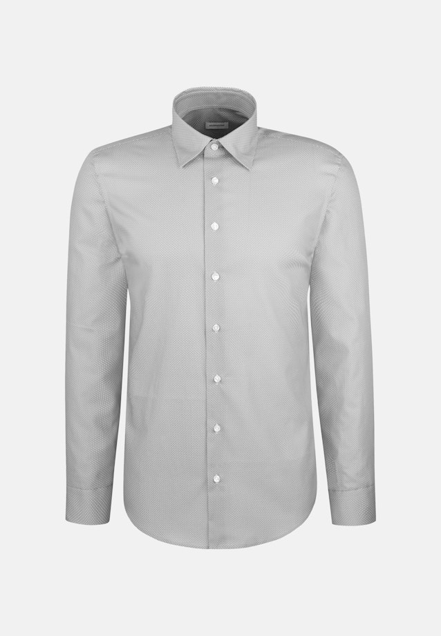 Slim Business Hemd Druck in Grau |  Seidensticker Onlineshop