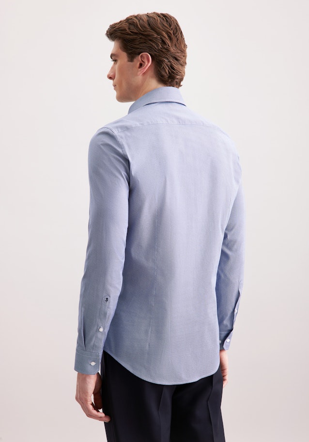 Slim Business Hemd Druck in Dunkelblau | Seidensticker Onlineshop