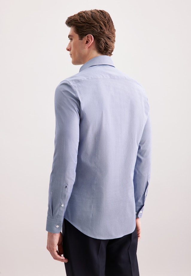 Slim Business Hemd Druck in Dunkelblau |  Seidensticker Onlineshop