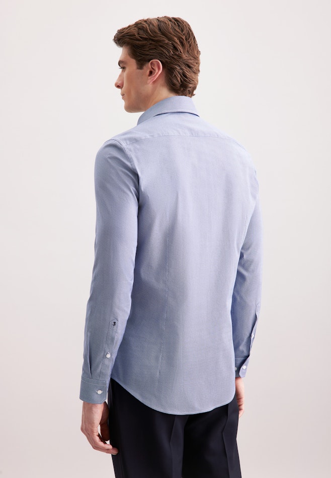 Slim Business Hemd Druck in Dunkelblau | Seidensticker Onlineshop