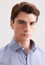 Slim Business Hemd Druck in Dunkelblau |  Seidensticker Onlineshop