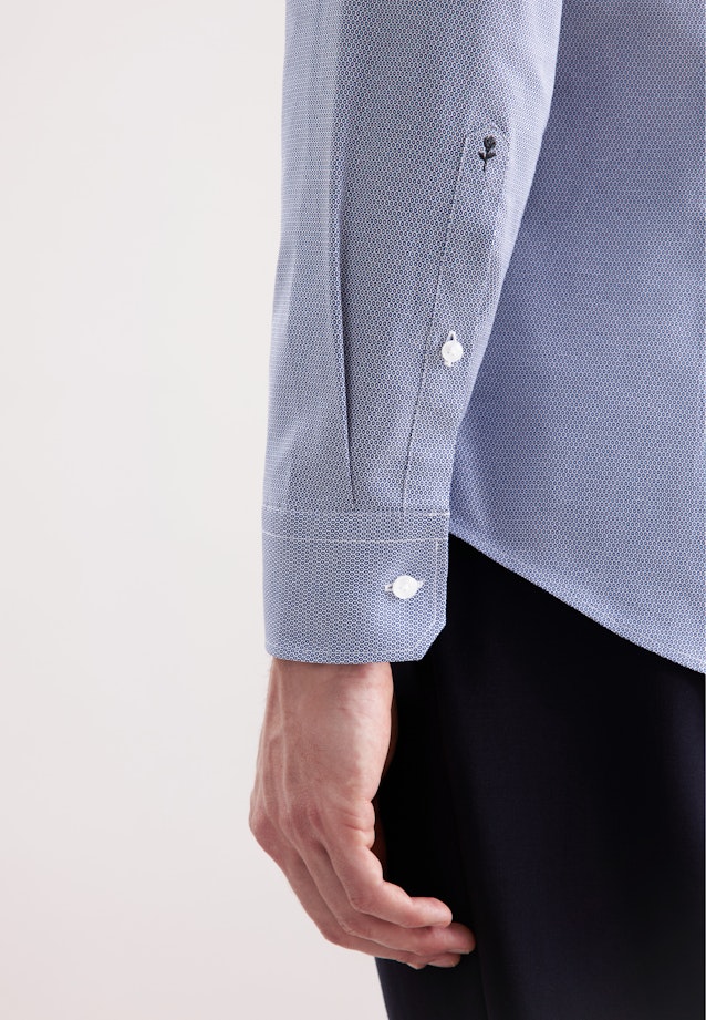 Slim Business shirt Print in Dunkelblau |  Seidensticker Onlineshop