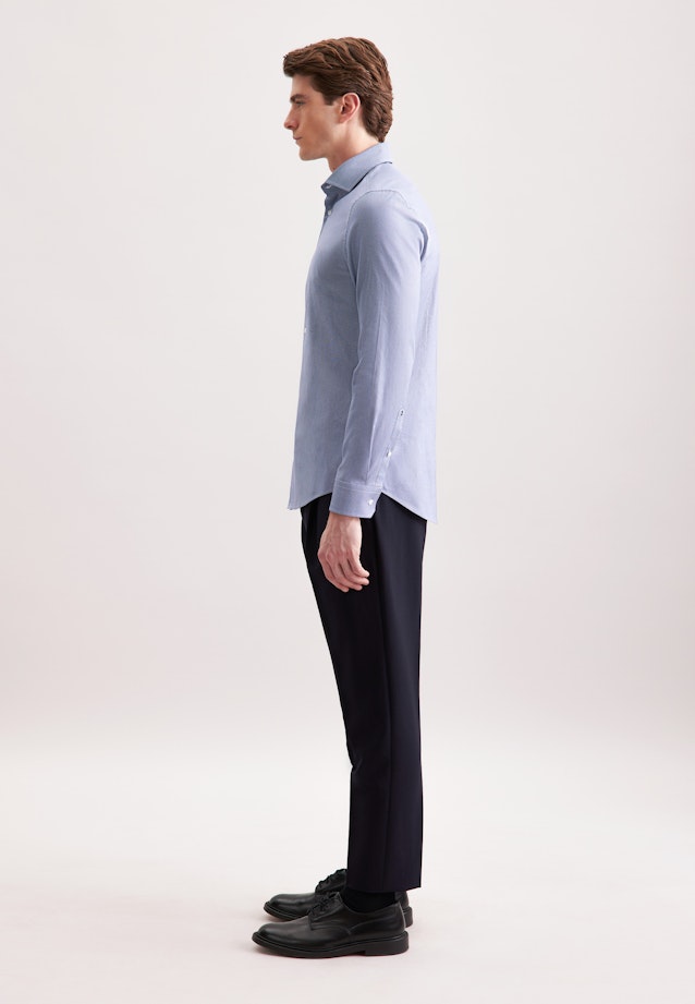 Slim Business shirt Print in Dunkelblau |  Seidensticker Onlineshop