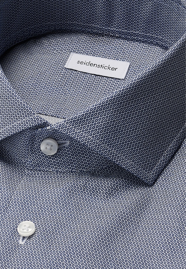 Slim Business Hemd Druck in Dunkelblau |  Seidensticker Onlineshop