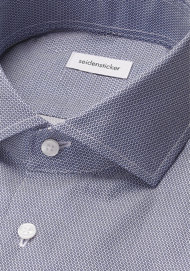 Slim Business Hemd Druck in Dunkelblau | Seidensticker Onlineshop