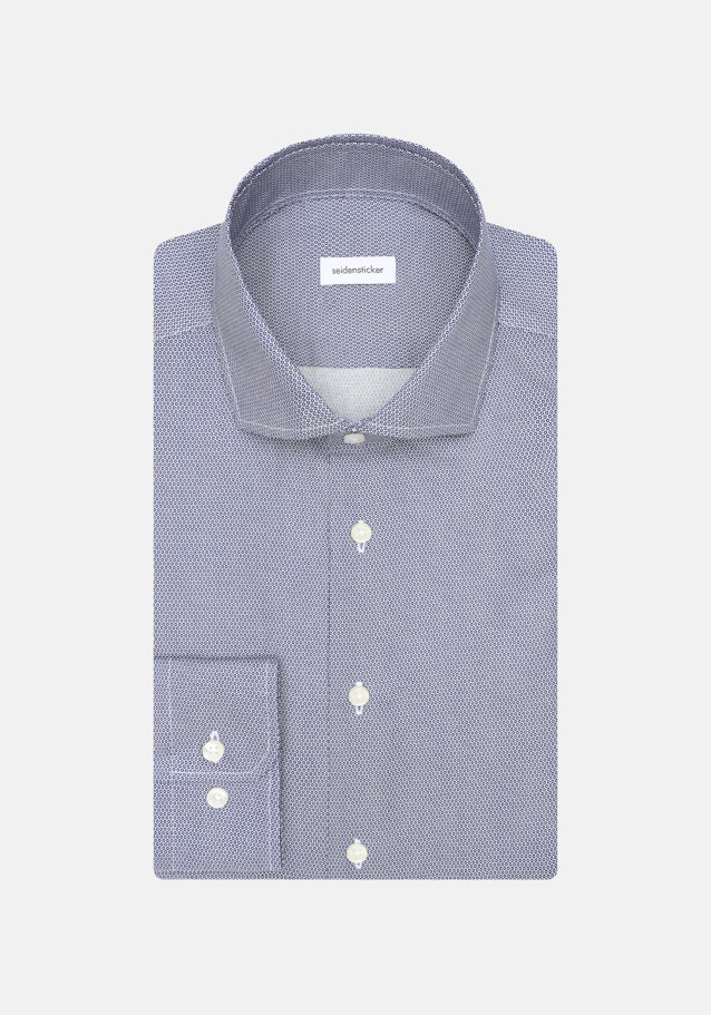 Slim Business Hemd Druck in Dunkelblau | Seidensticker Onlineshop