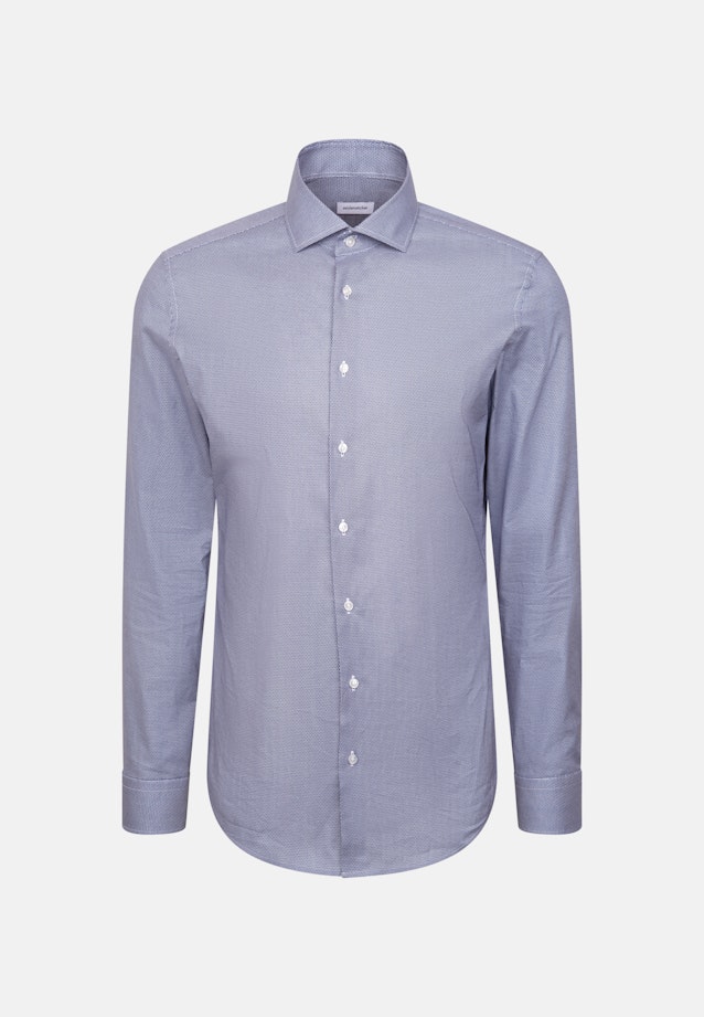 Slim Business shirt Print in Dunkelblau |  Seidensticker Onlineshop