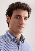 Shaped Business Hemd Gestreift in Dunkelblau |  Seidensticker Onlineshop