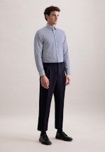 Shaped Business Hemd Gestreift in Dunkelblau |  Seidensticker Onlineshop