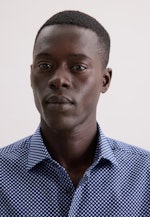 Regular Business Hemd Druck in Dunkelblau |  Seidensticker Onlineshop