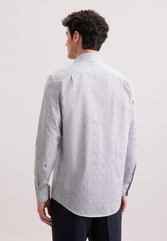Regular Chemise d'affaires Floral dans Bleu Moyen | Boutique en ligne Seidensticker