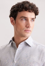 Regular Business Hemd Geblümt in Mittelblau |  Seidensticker Onlineshop