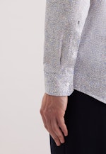 Regular Business Hemd Geblümt in Mittelblau |  Seidensticker Onlineshop