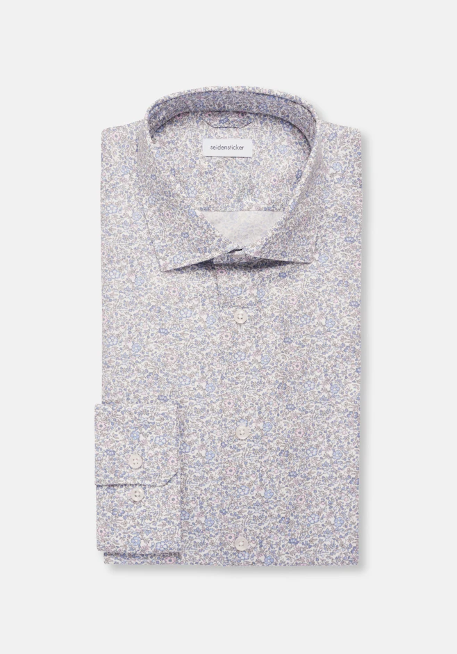 Regular Chemise d'affaires Floral dans Bleu Moyen | Boutique en ligne Seidensticker