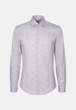 Regular Business Hemd Geblümt in Mittelblau |  Seidensticker Onlineshop