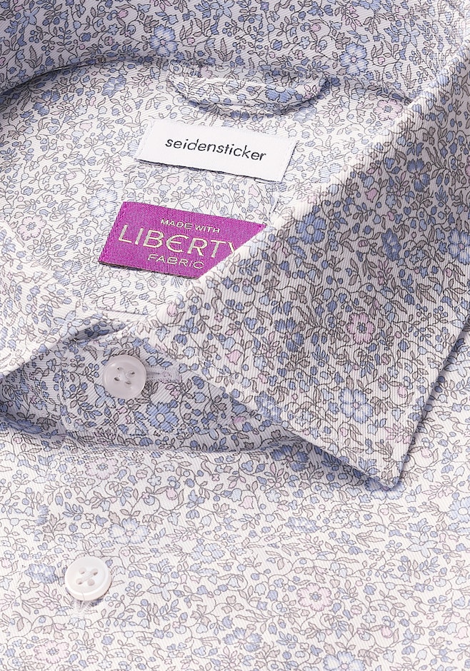Shaped Chemise d'affaires Floral dans Bleu Moyen | Boutique en ligne Seidensticker