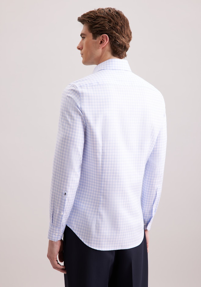 Shaped Business shirt Check in Hellblau | Seidensticker online shop