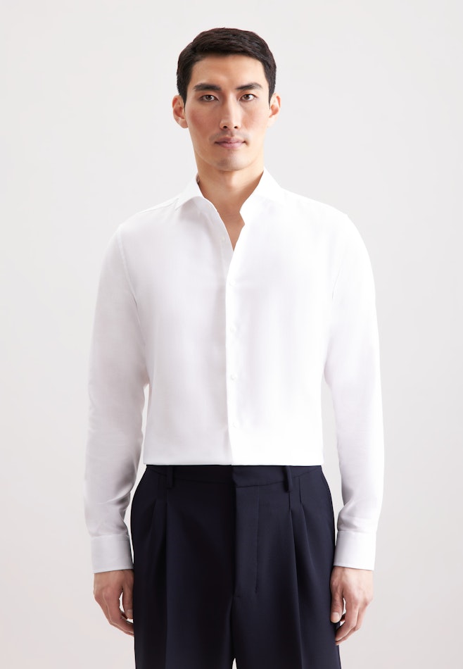 Shaped Business shirt Herringbone in Weiß | Seidensticker online shop